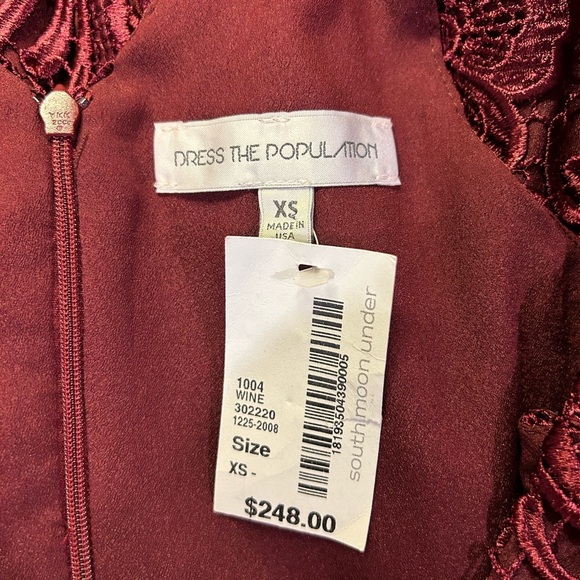 Dress The Population Allie Lace Mini Dress, size XS.  NWT. - Picture 2 of 8